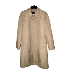 Raintamer Mens Vintage Trench Coat Insulated Removable Liner Tan Size 40 Reg‎
